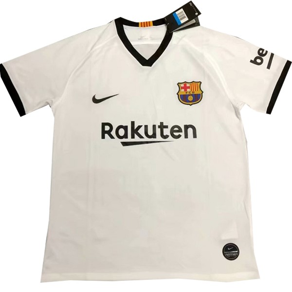 Trainingsshirt Barcelona 2019-20 Weiß Schwarz Fussballtrikots Günstig